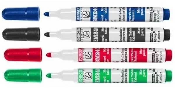 Žymeklis baltai lentai Stanger BM240, 1-3 mm, apvali galvutė, mėlynas 1 vnt.