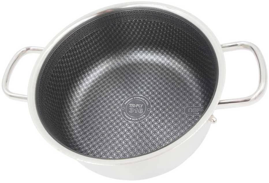 Puodas su dangčiu OSFÉ Tri-Ply, 24 cm, 5 l