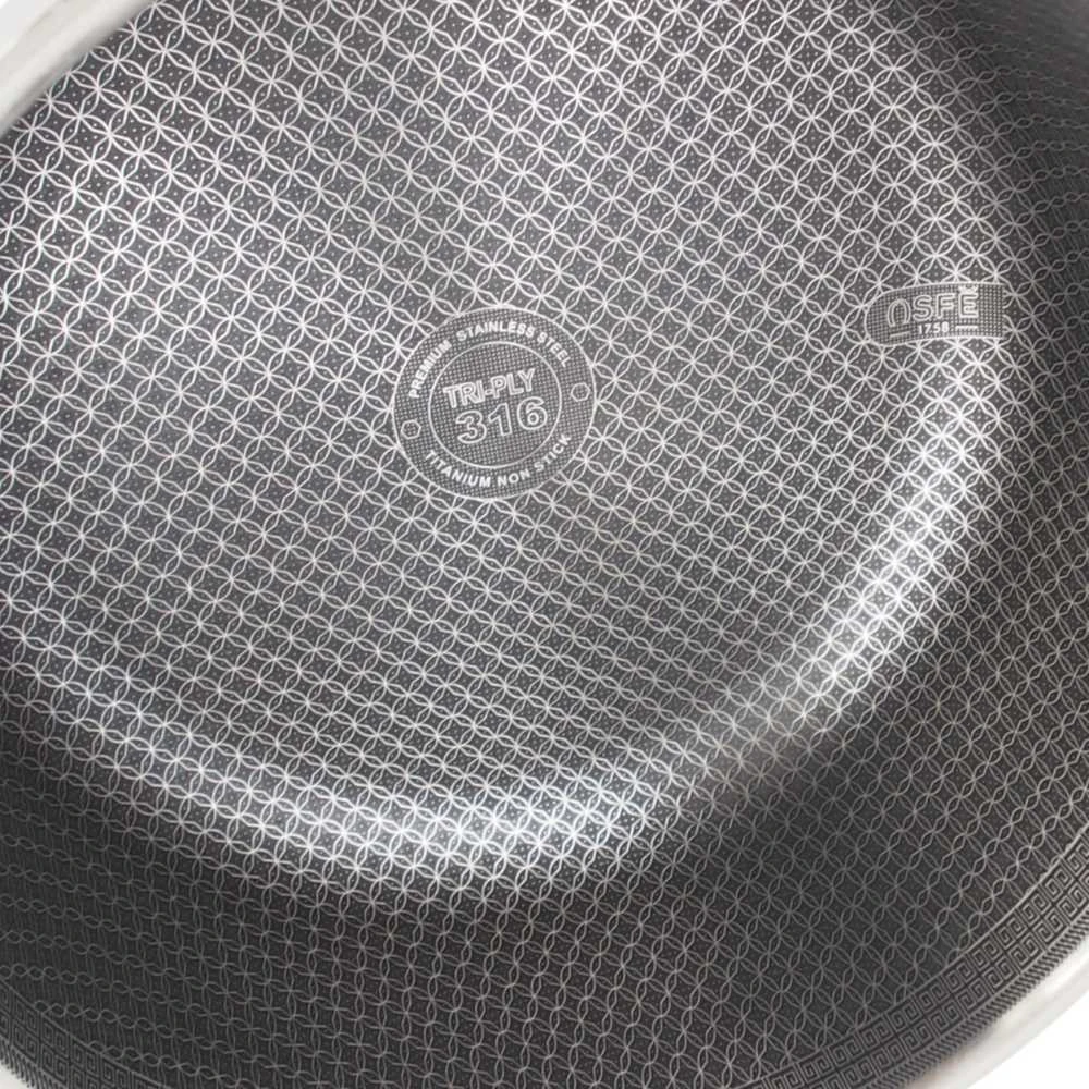 Puodas su dangčiu OSFÉ Tri-Ply, 26 cm, 7 l