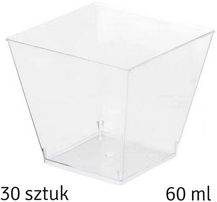 Ag722 30 permatomų puodelių rinkinys