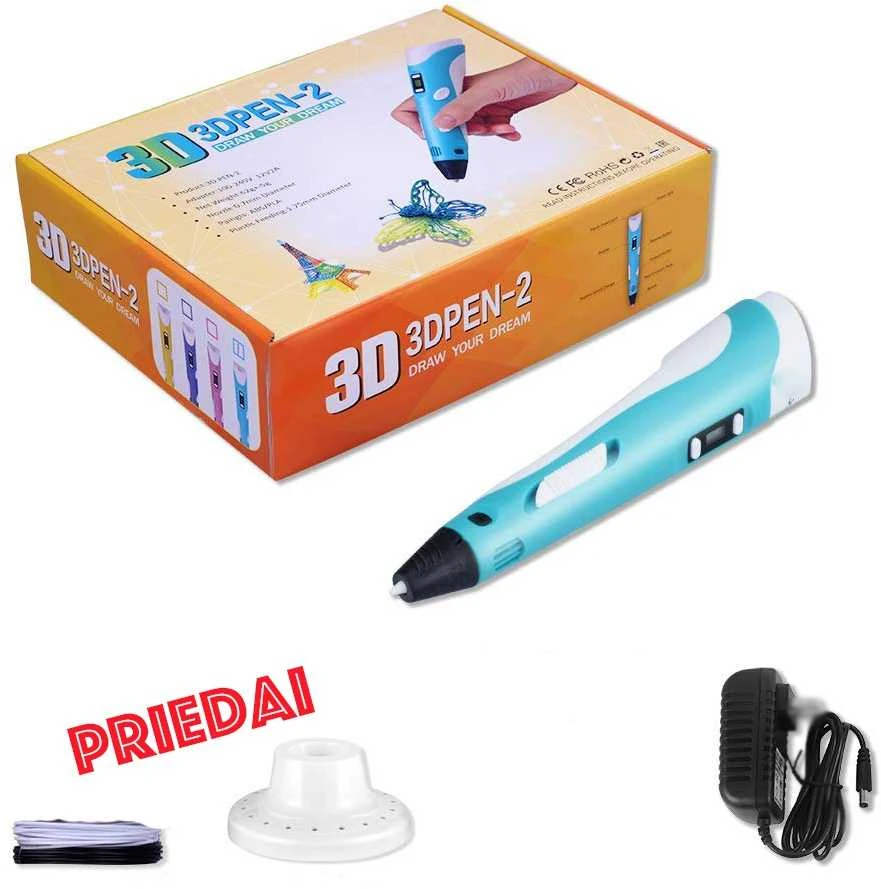 3D Pieštukas Pla ir Abs plastikui rašiklis