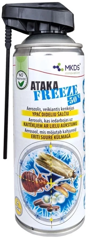 ATAKA FREEZE -50 °C šalčio aerozolis vabzdžių naikinimui, 400 ml