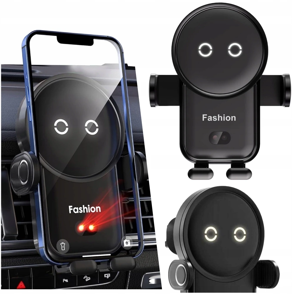 Automobilinis telefono laikiklis su belaidžiu įkrovimu (IQ / Qi)