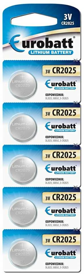 Baterijos elementas ličio 3V CR2025