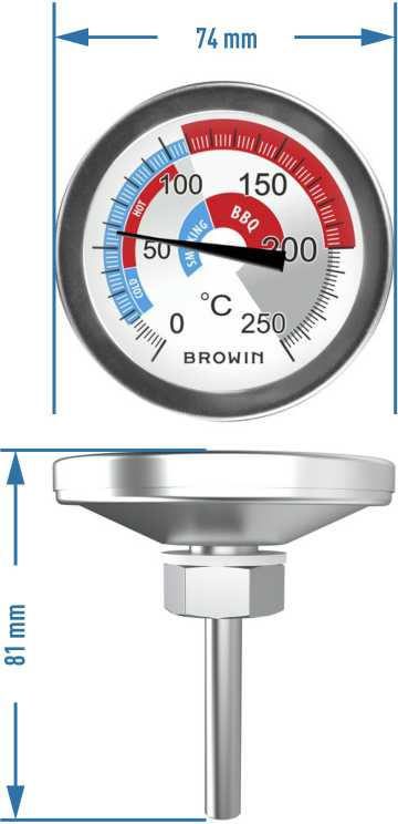 Browin BBQ termometras (0°C iki +250°C)