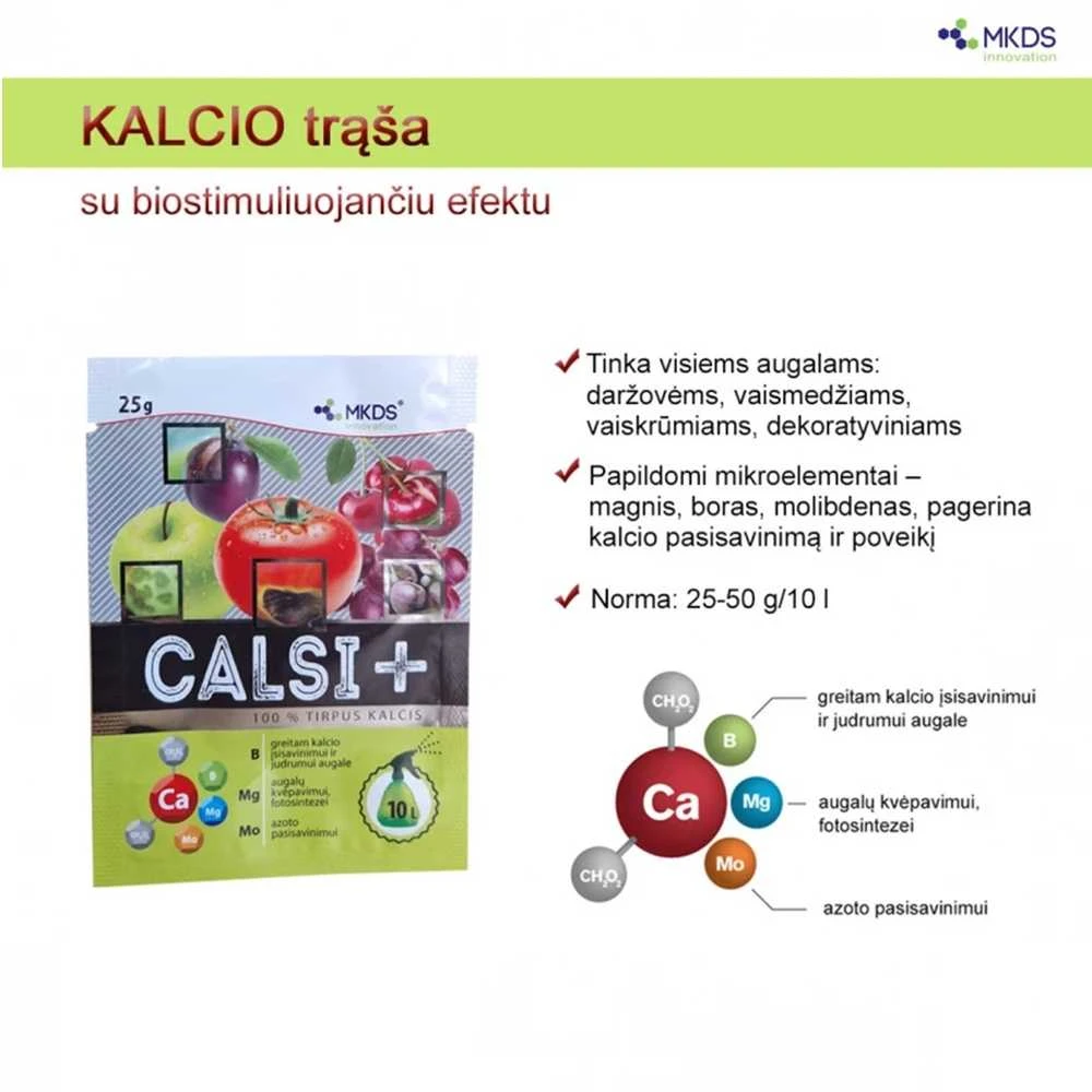 CALSI+ kalcio trąša su mikroelementais B, Mg, Mo, 25 g