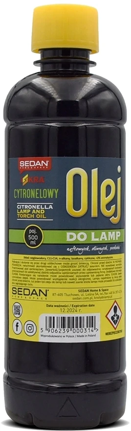 Citrinų kvapo lempų aliejus 500 ml – švarus degimas ir malonus aromatas