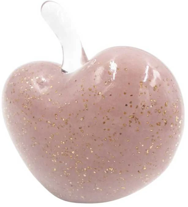 Dekoratyvinė stiklinė širdies formos figūrėlė, 14×13 cm