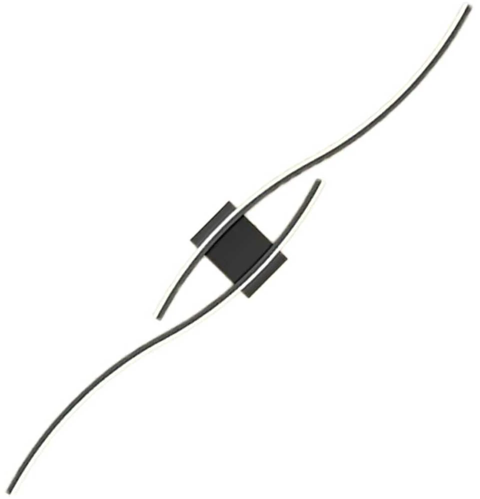 ATL Juodos spalvos LED sieninis šviestuvas 60 cm