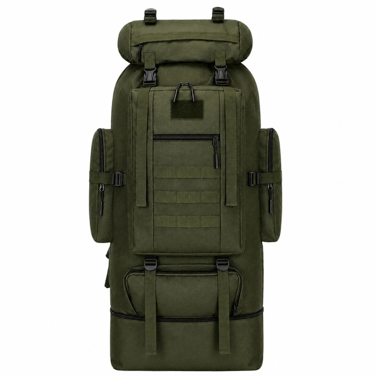 BQ43D taktinė kuprinė 100l, vandeniui atspari, žalia
