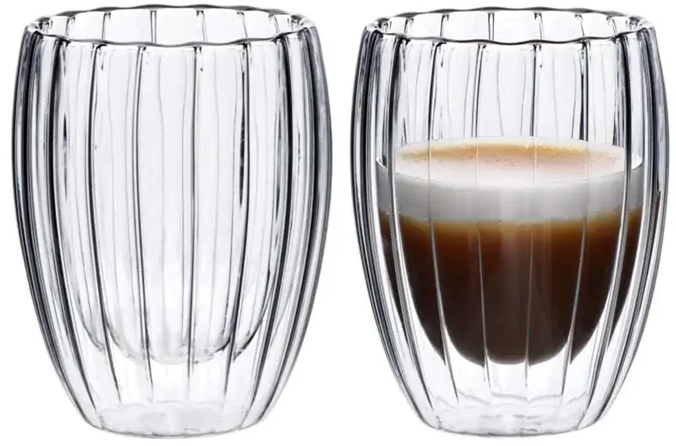 Dvigubo stiklo puodelis 350ML.