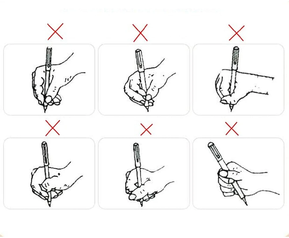 Ergonominis pieštuko laikiklis vaikams – 3 vnt. rinkinys