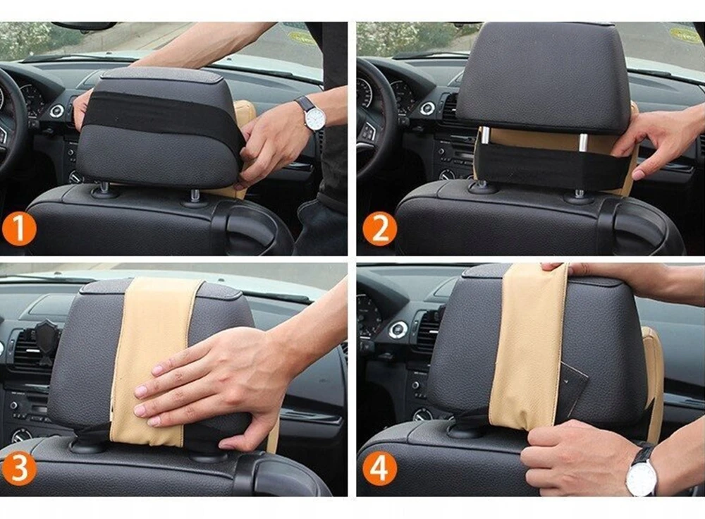 Ergonominių pagalvių rinkinys automobiliui JUODA