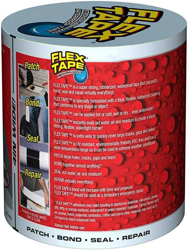 "FLEX TAPE" vandeniui atspari lipni juosta (juoda sp.)