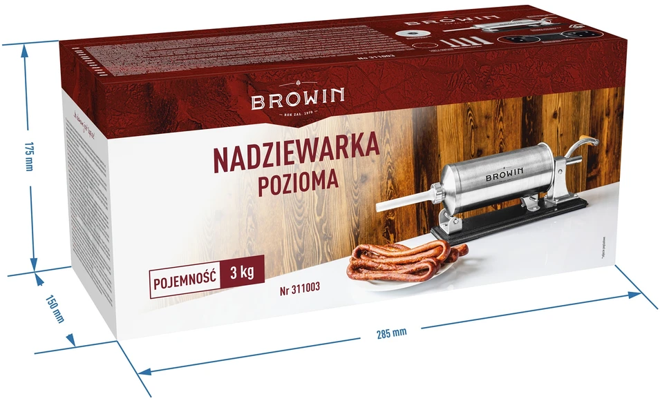 Browin Horizontalus dešrelių kimštuvas 3kg