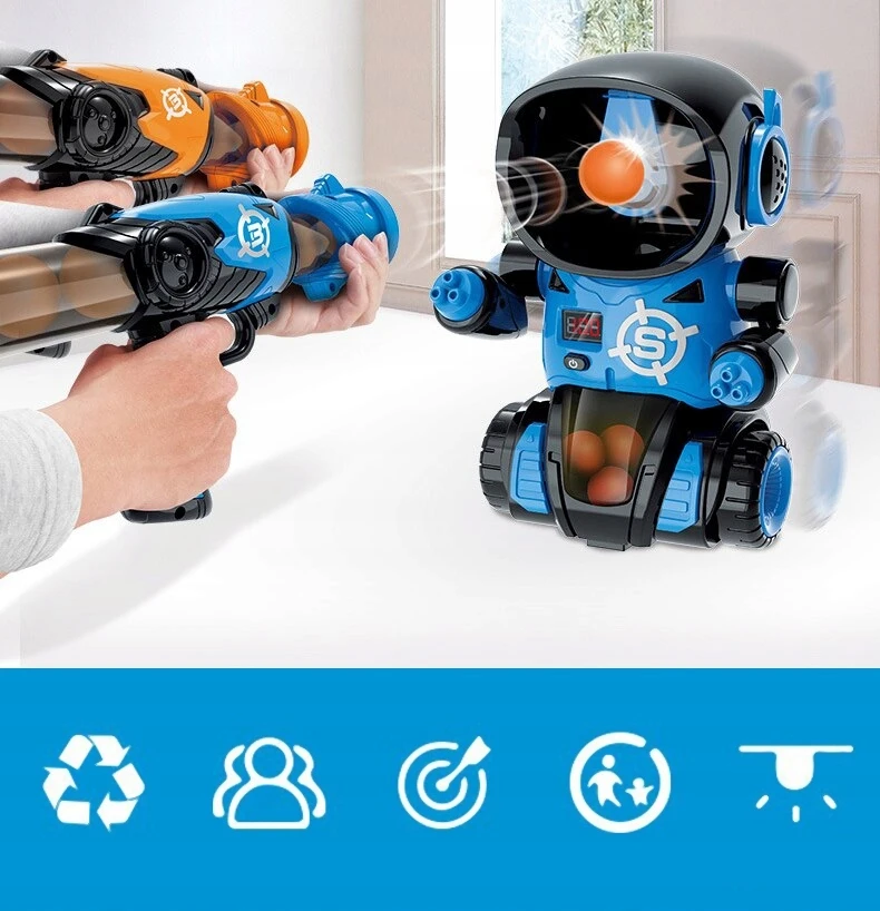 Interaktyvus šaudymo žaidimas „Robotų mūšis“