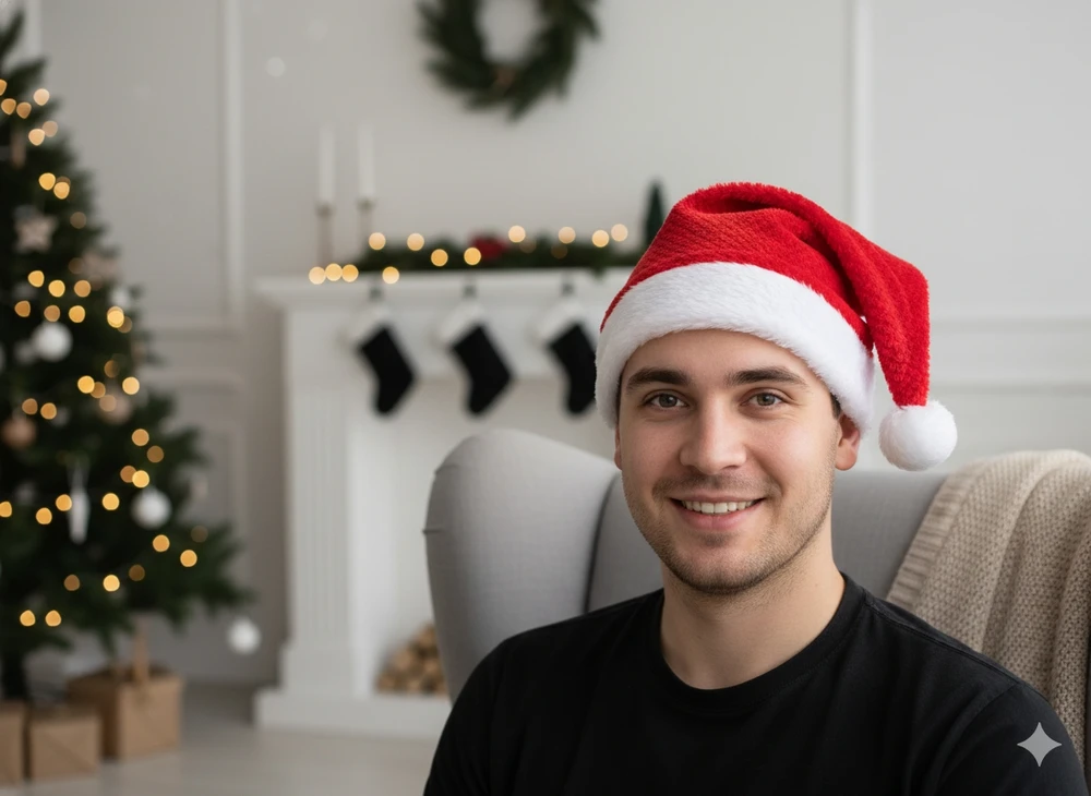 Kalėdų Senelio kepurių rinkinys, 12 vnt.