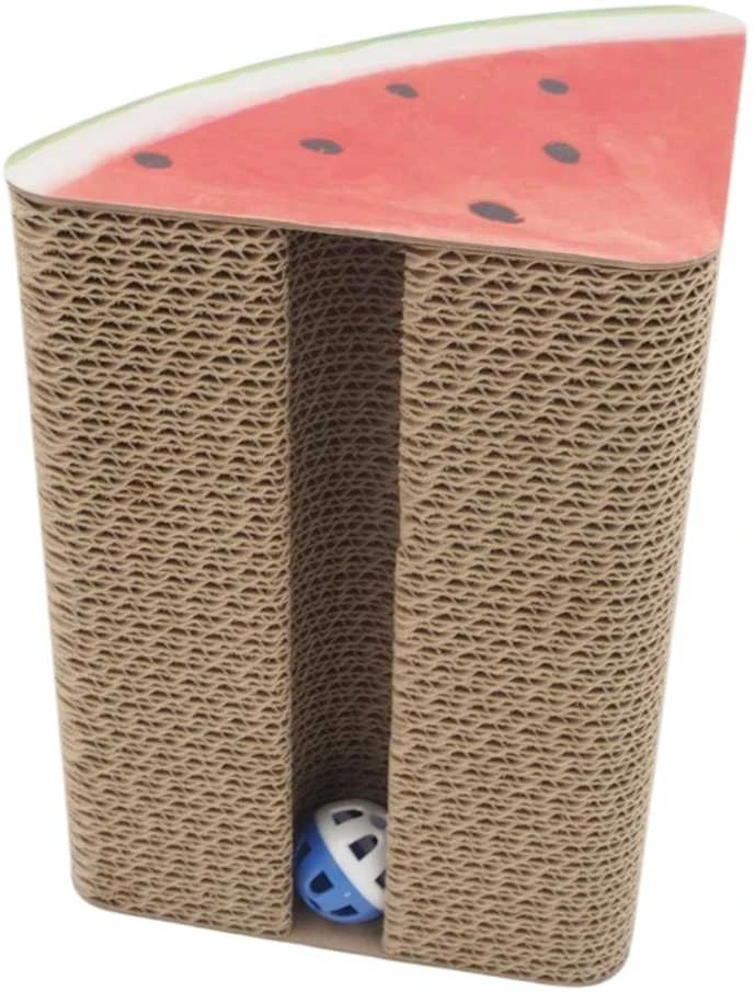 Kartoninė draskyklė katėms su žaisliuku, 25 x 18 x 8.5 cm