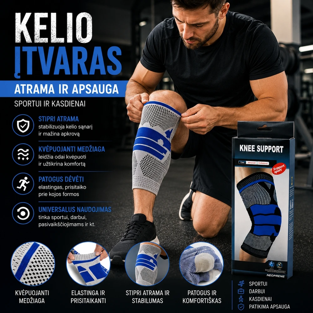 Kelio įtvaras (sutvirtintas)