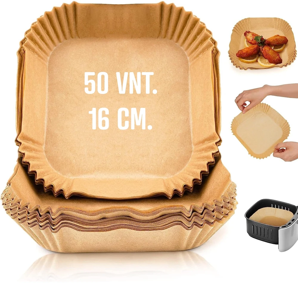 Kepimo popierinės formelės kvadratinės 16 cm (50 vnt.)