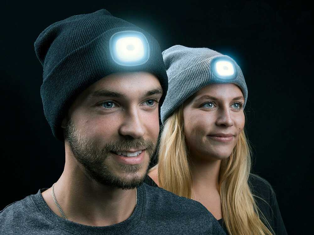 Phoneparts Kepurė su Led šviesa - Juoda