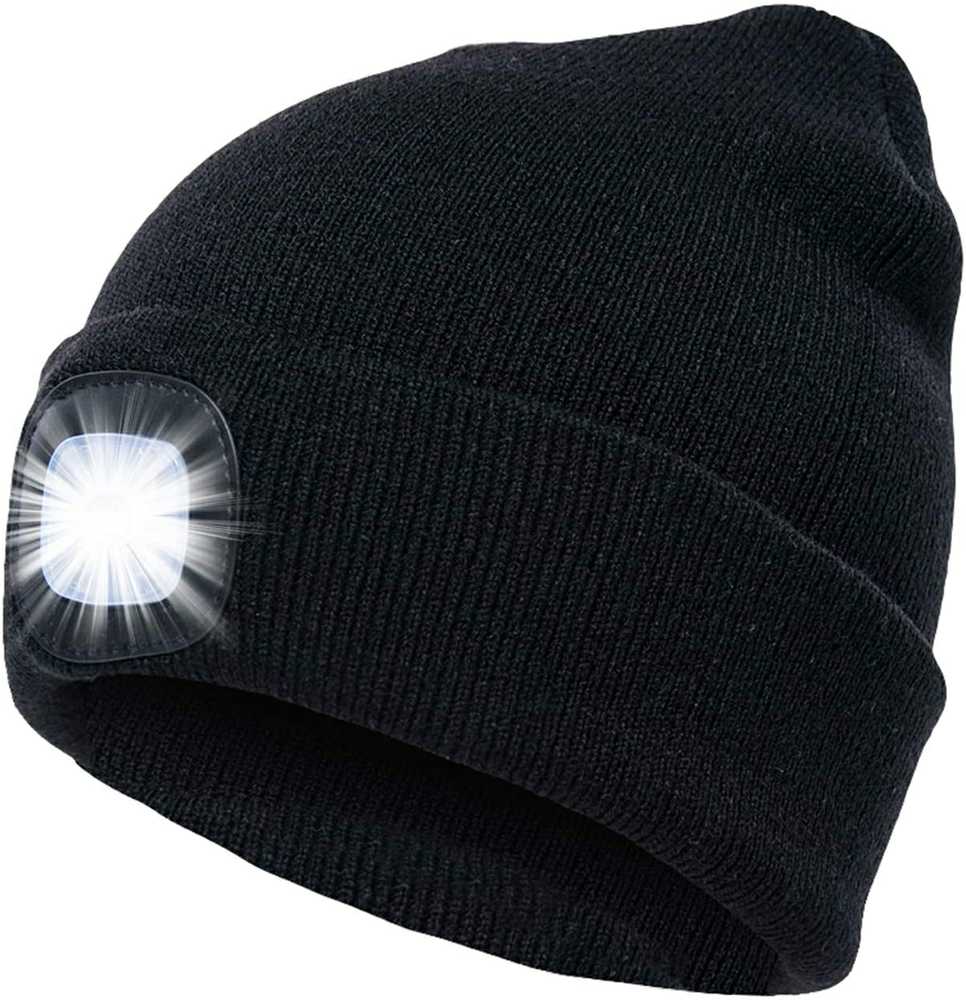 Phoneparts Kepurė su Led šviesa - Juoda