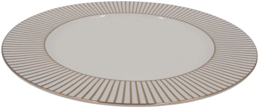 Keraminė lėkštė su auksinėmis linijomis, 27 cm