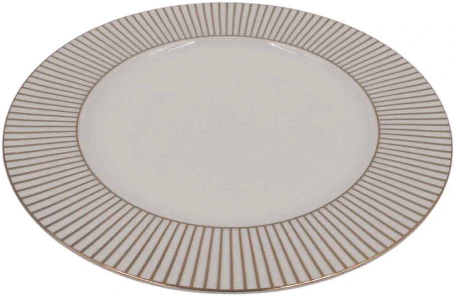 Keraminė lėkštė su auksinėmis linijomis, 27 cm