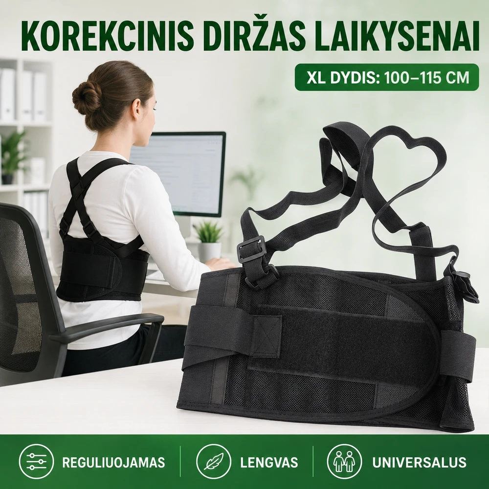 Korekcinis diržas nugaros laikysenai