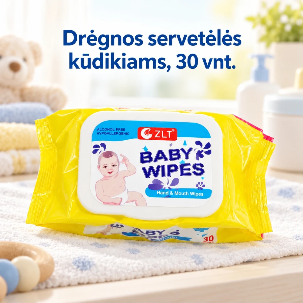 Kūdikių drėgnos servetėlės 30 vnt. TR2296F