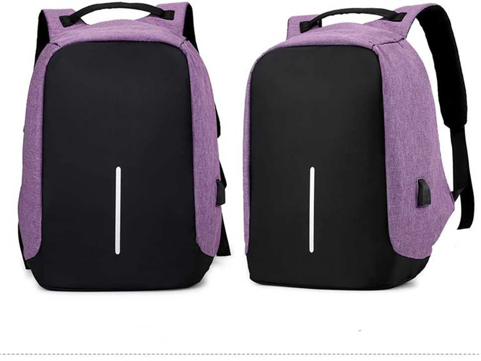 Kuprinė Su USB Lizdu - Violetinė
