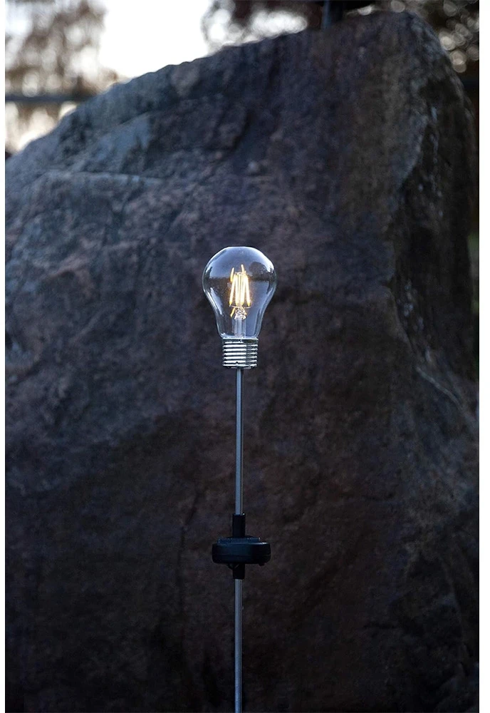 lauko LED lemputė „Edison“ su saulės baterija (80 cm, vintage stilius)