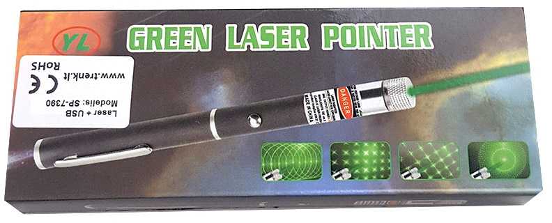 Lazeris 100mw įkraunamas per USB