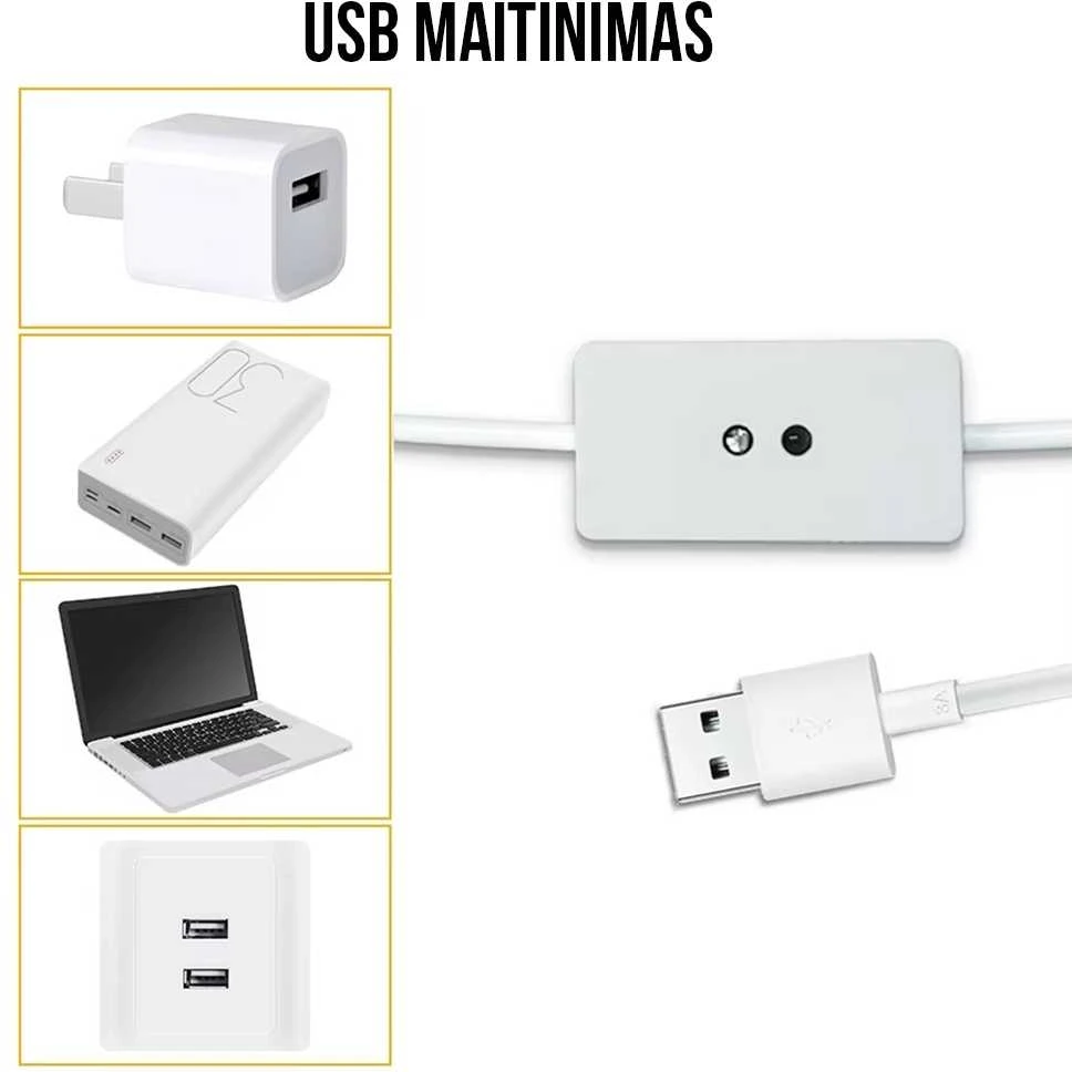 Pakabinamas šviestuvas LED juostelė su jungikliu 3M