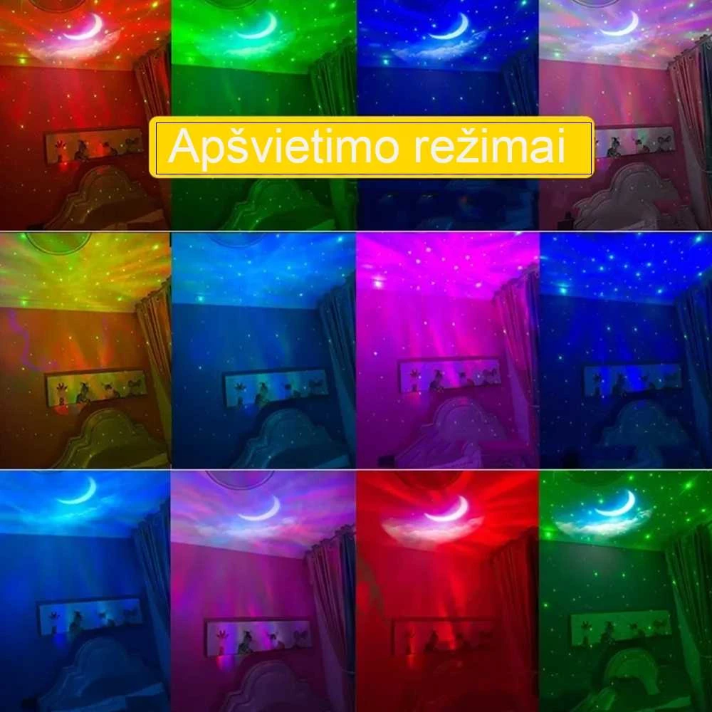 LED Projektorius su kolonėle ASTRONAUTAS