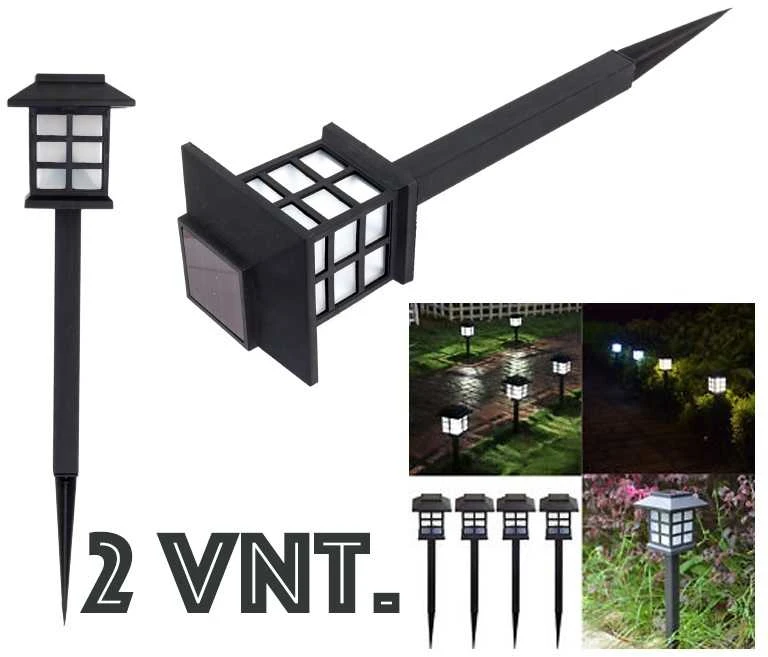 LED sodo lempa, „žibinto“ tipo 2 vnt.