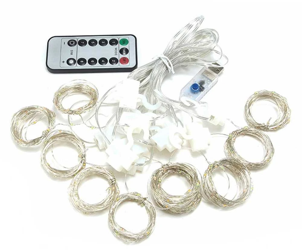 LED USB Užuolaida - Girlianda, mėlyna