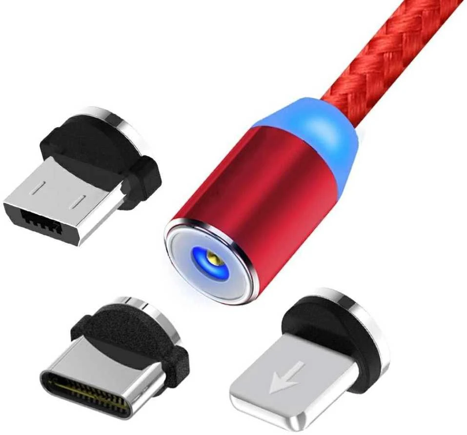 Magnetinis USB įkrovimo laidas 3in1