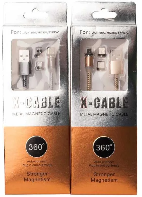 Magnetinis USB įkrovimo laidas 3in1