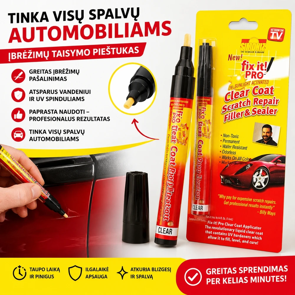 Markeris įbrėžimų šalinimui automobiliui