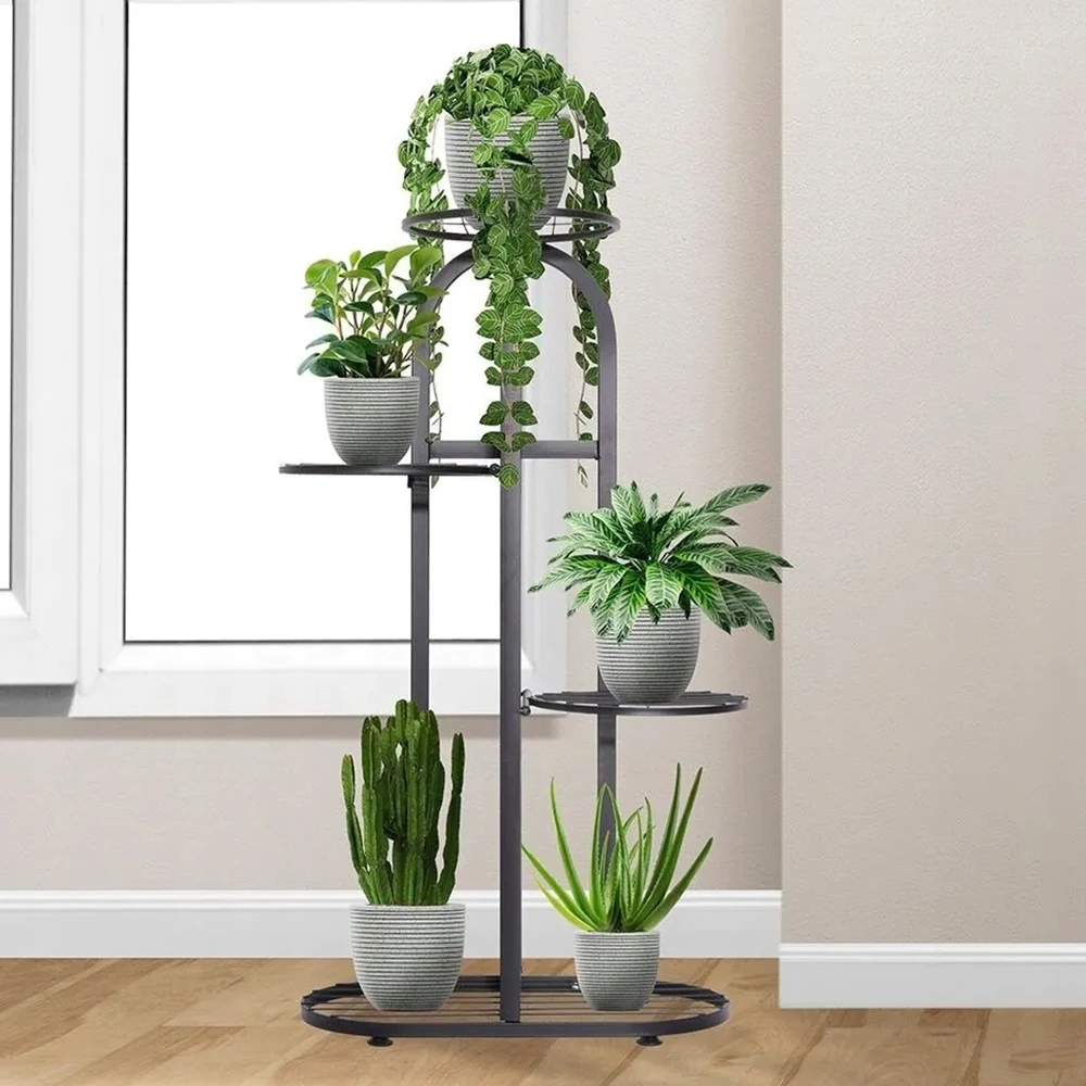 Metalinis augalų stovas 4 vazonams, 81,5 cm
