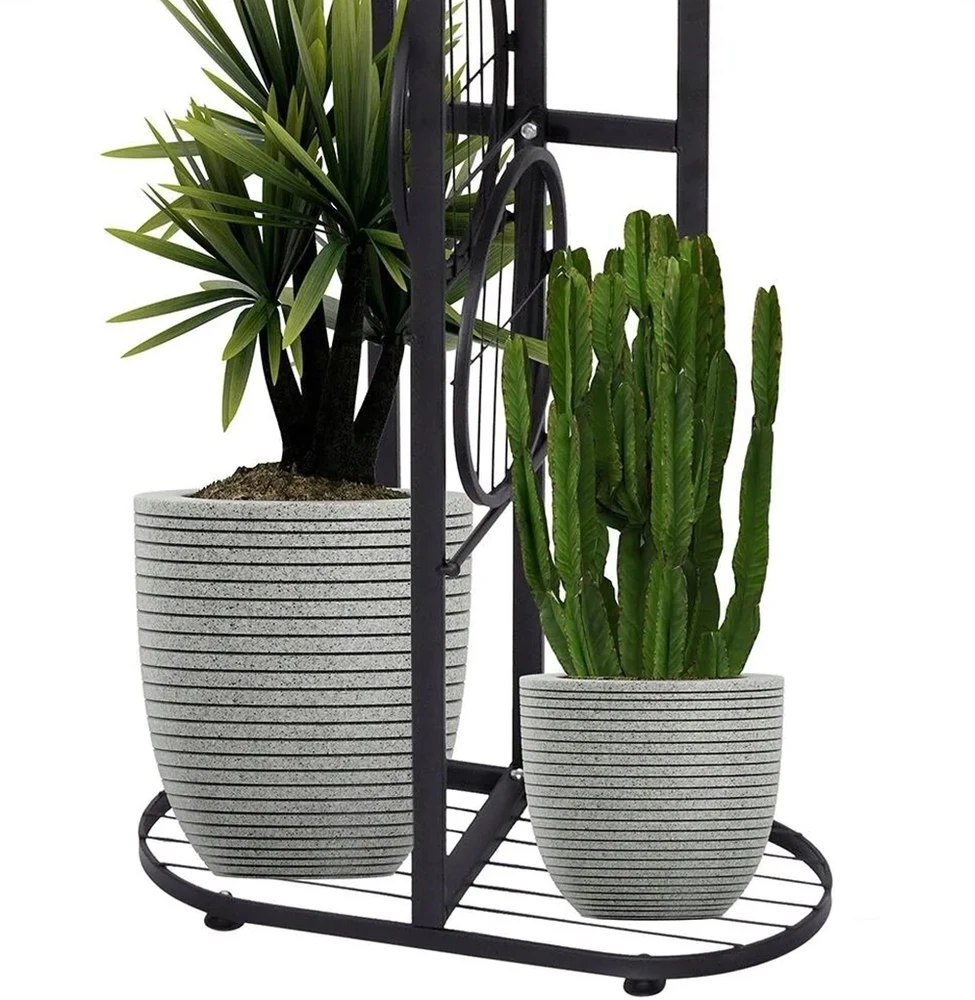 Metalinis augalų stovas 4 vazonams, 81,5 cm