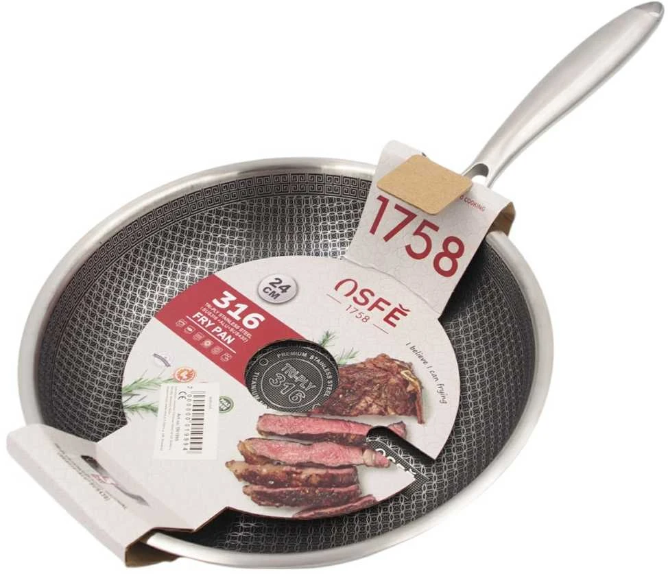 Nerūdijančio plieno keptuvė OSFE 316, 24 cm