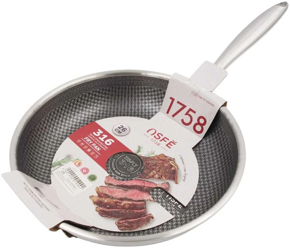 Nerūdijančio plieno keptuvė OSFE 316, 26 cm