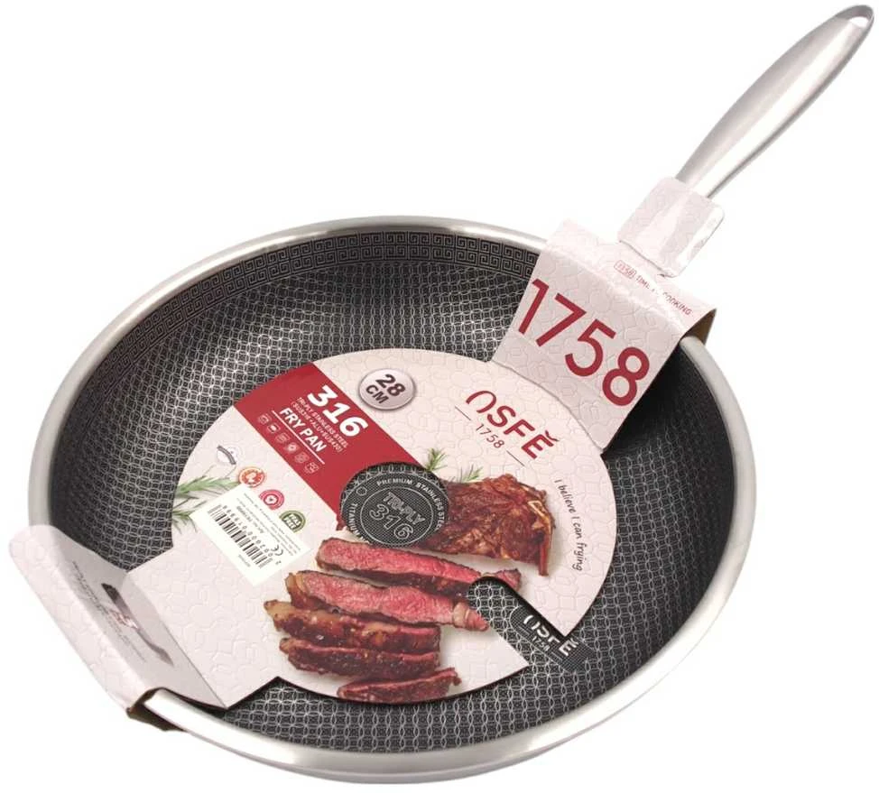 Nerūdijančio plieno keptuvė OSFE 316, 28 cm
