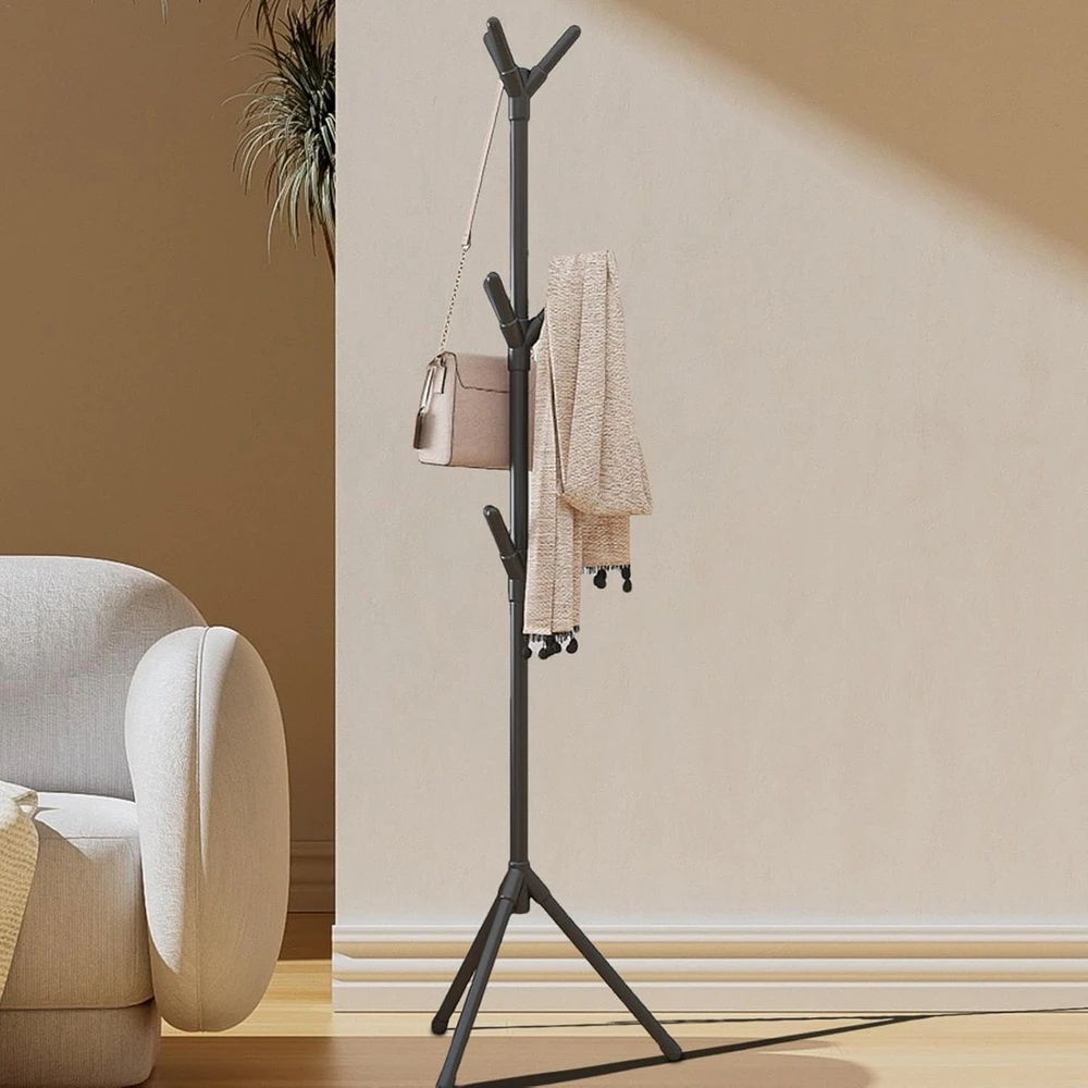 Pastatoma drabužių kabykla su kabliukais (170 cm)