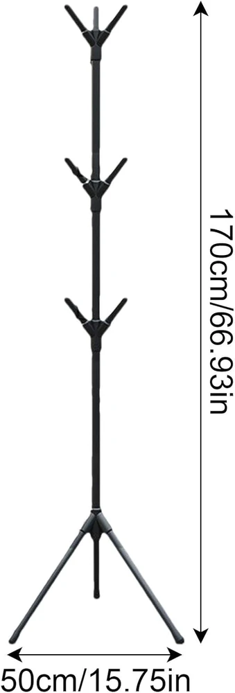 Pastatoma drabužių kabykla su kabliukais (170 cm)