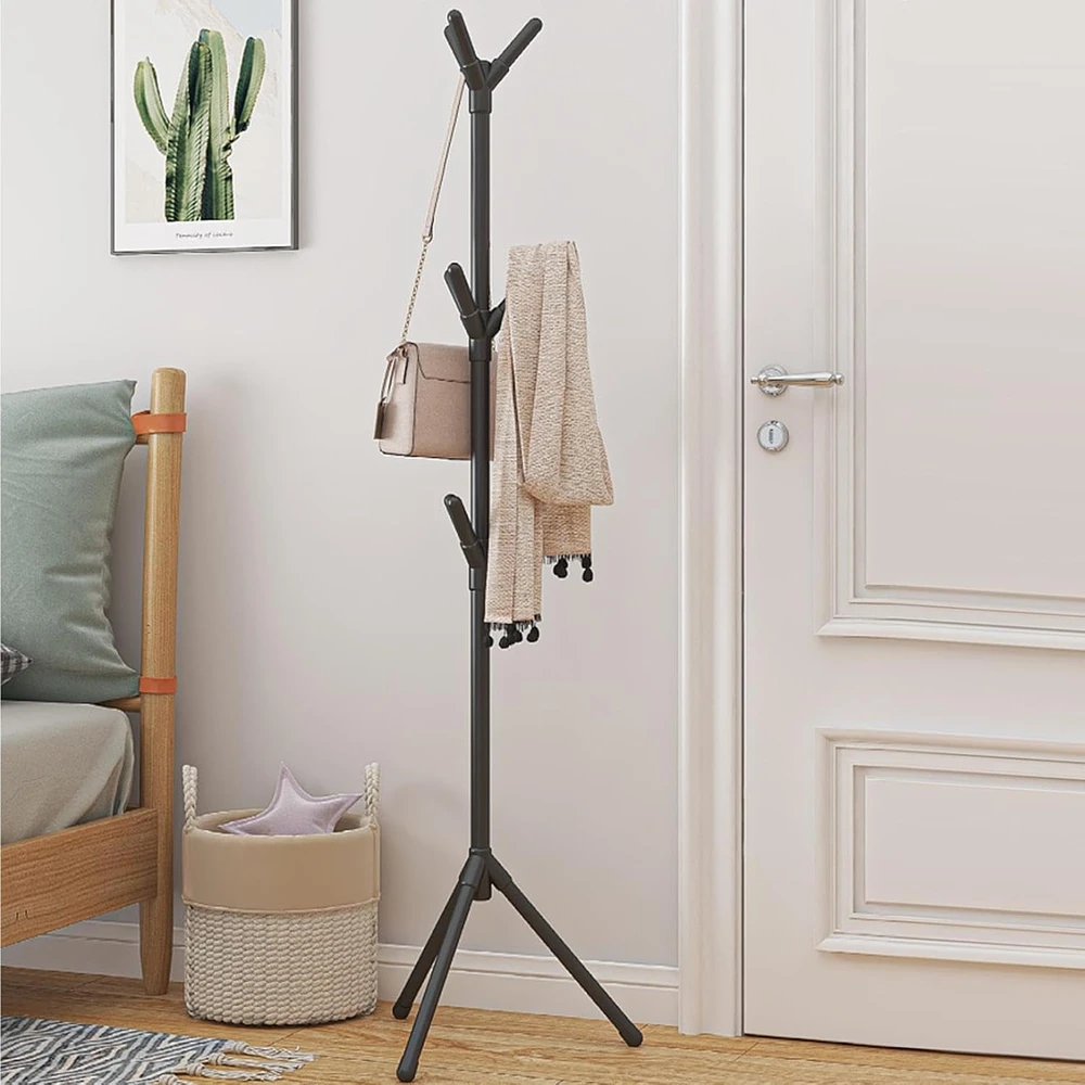 Pastatoma drabužių kabykla su kabliukais (170 cm)