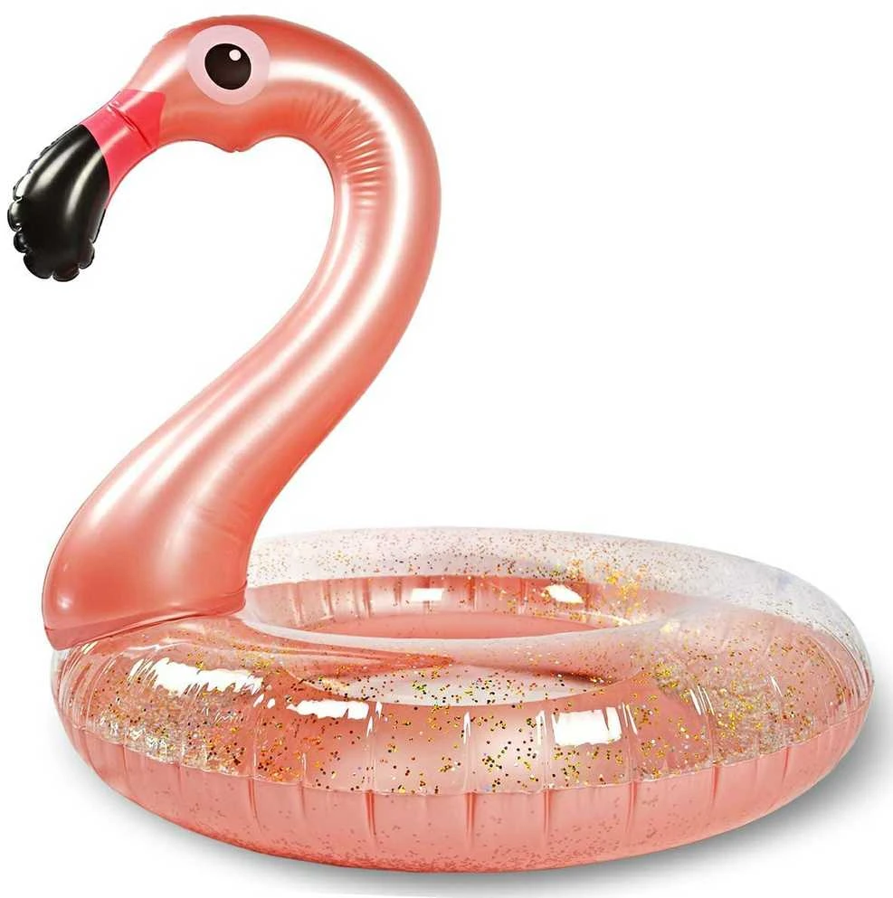 Plaukimo ratas su blizgučiais "Flamingas"