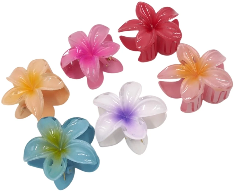 Plaukų segtukai – gėlytės 8 cm (6 vnt.)